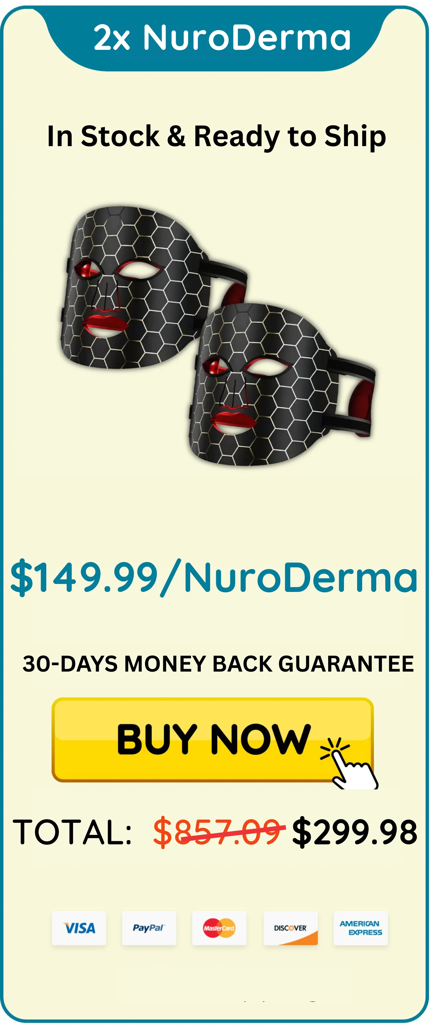 NuroDerma LED Light Mask package 2